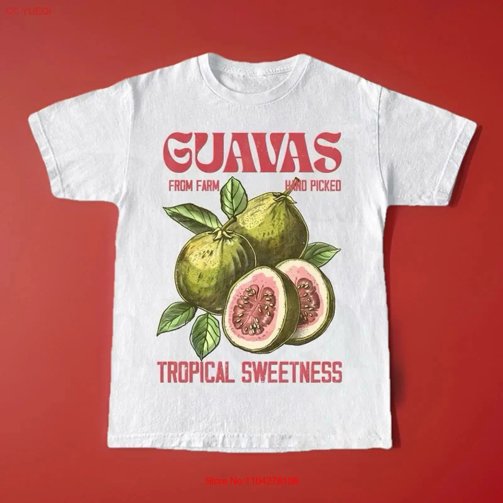 Commercial Printing Labels - T-shirt Commerciale Retrò Guavas Nuova S-5XL