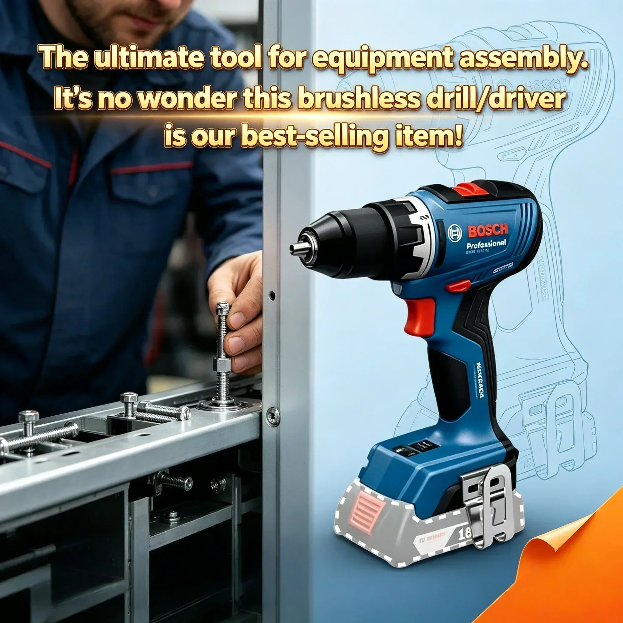 Bosch Drill Gsb 18V - Trapano Professionale BOSCH GSR 18V-65 Senza